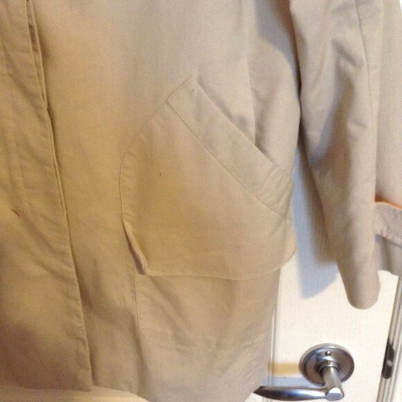 Joe Fresh Women's Rain Coat Size XL Cotton Lightweight Lined Pockets Summer Fall - Picture 3 of 11